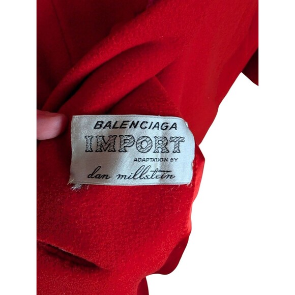 Gorgeous 1960s Red Wool Coat - Balenciaga Import Adaptation by Don Millstein - Picture 5 of 8